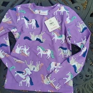 Hanna andersson girls rash guard nwt sz 140